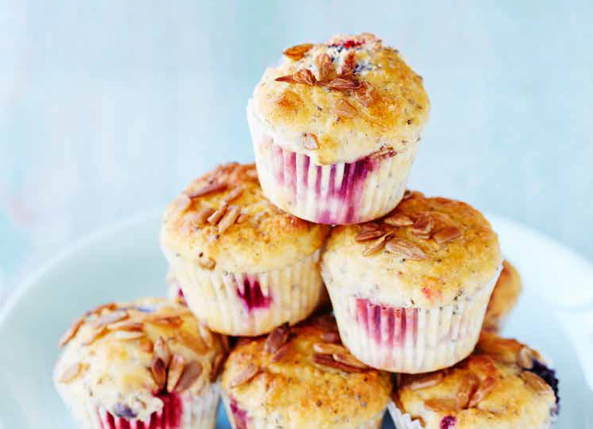 Berry and fig muffins