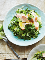 Grilled salmon with crunchy cabbage salad