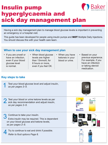 Managing hyperglycaemia on an insulin pump fact sheet