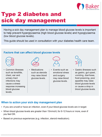 Type 2 diabetes and sick day management