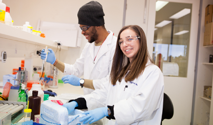 Researchers in a laboratory