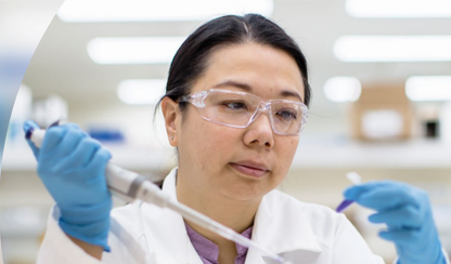 Associate Professor Xiaowei Wang in the laboratory
