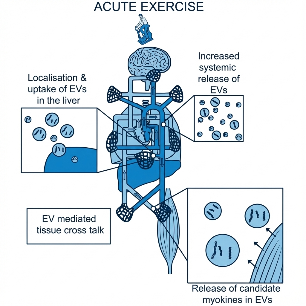 Extracellular vesicles provide a means for tissue crosstalk during exercise